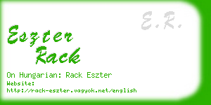 eszter rack business card
